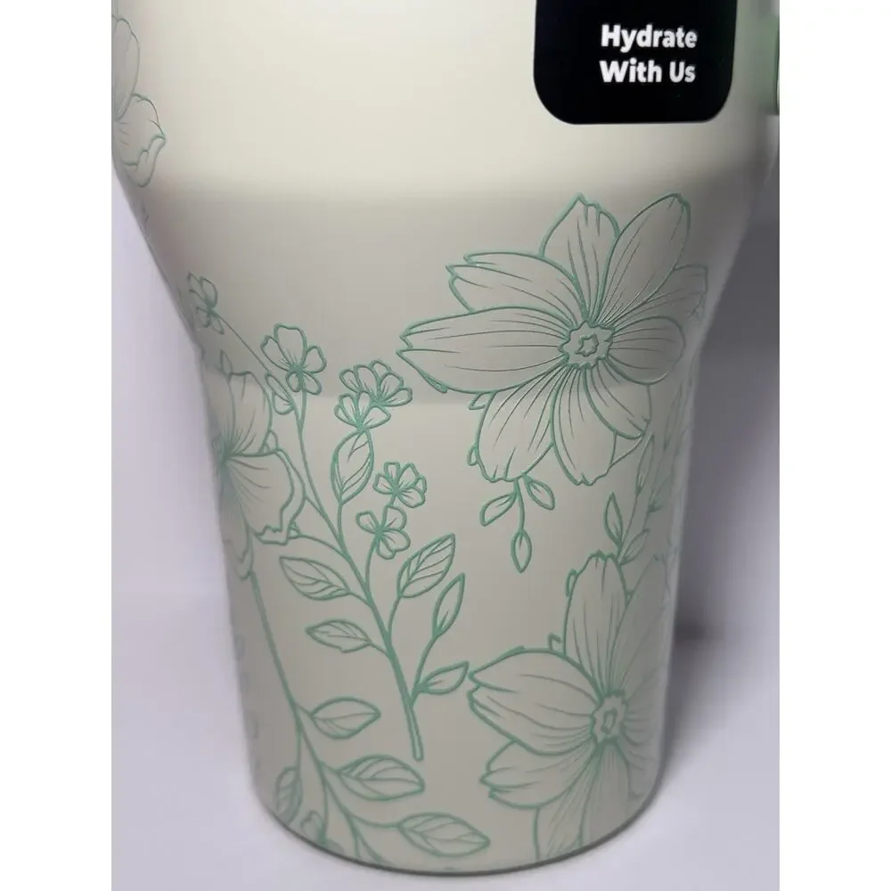 Hydrojug Limited Edition FIIZ FLOWERS 40oz Traveler Tumbler BNWT BNIB